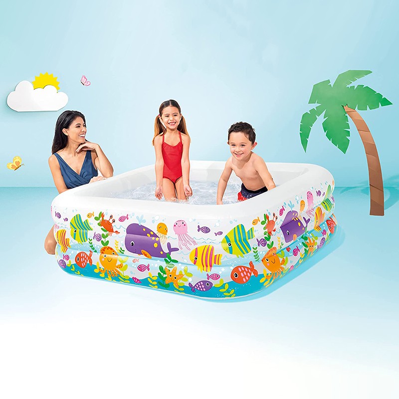 INTEX Şişmə Hovuz Uşaqlar Üçün Aquarium Şişmə Bağ Hovuzu Akvarium 159*50 sm