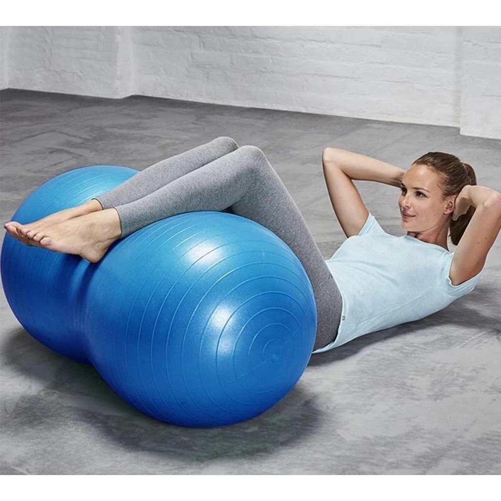 Yoga Plastes Üçün Uzunsov Pilates topu Ortada Trapezoid Oval Pilates Topu