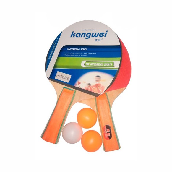 Kangwei Racket 3 Ping Pong Balls 1 Cüt Kangwei Stolüstü Tennis Raketkası Seti