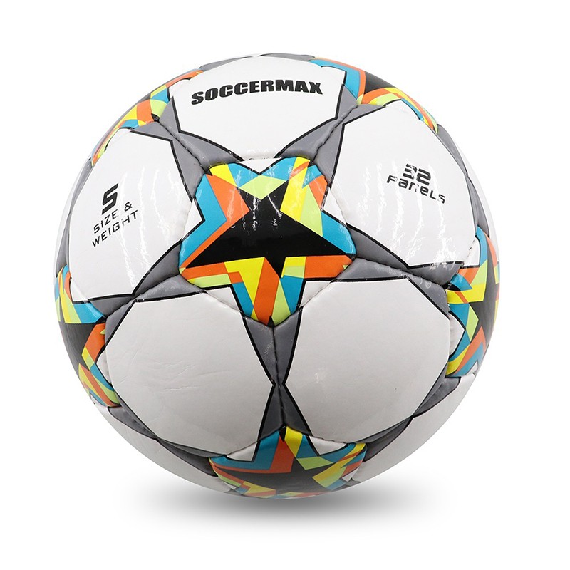 Ulduz Dizaynlı Dayanıqlı Soccermax Futbol Topu Rəngli Təlim Topu