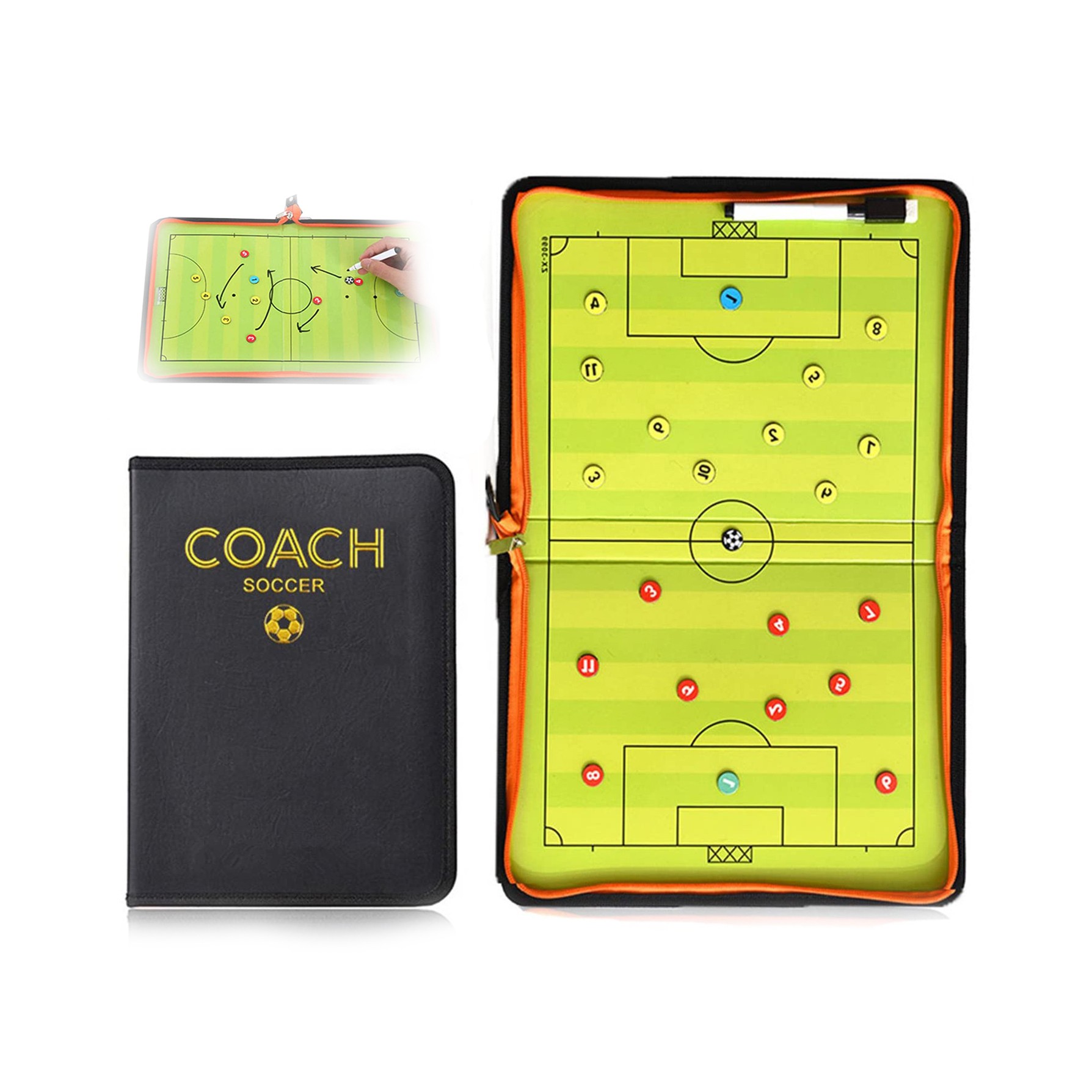 Coach Football Qatlanabilən Protativ Futbol Maqnetik  Taktiki Lövhə