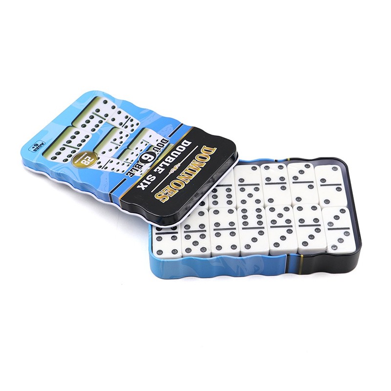 Qəmir Qutuda Zərli Damino Daşı Double Six Dominoes