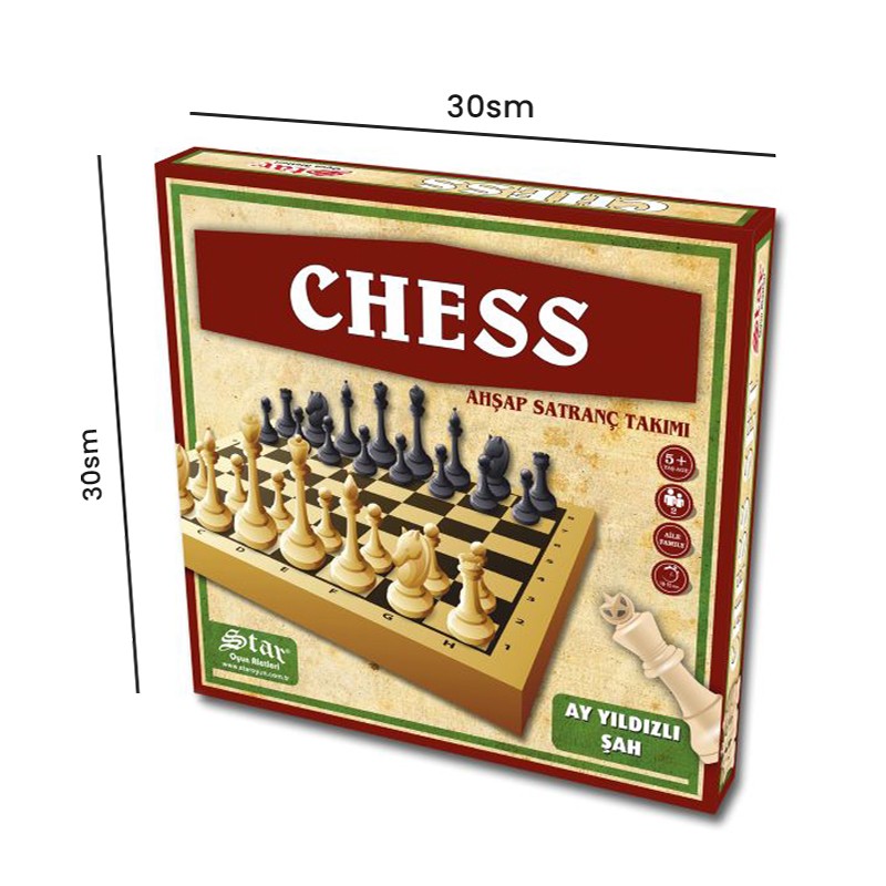 Chess Taxta Şahmat Dəsti 30*30sm Şahmat Fiqurları