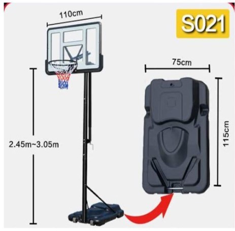 Ağırlığa Davamlı Basketbol Stendi 305 m