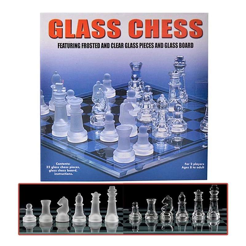 Şüşə Şahmat Glass Chess 40x40 sm