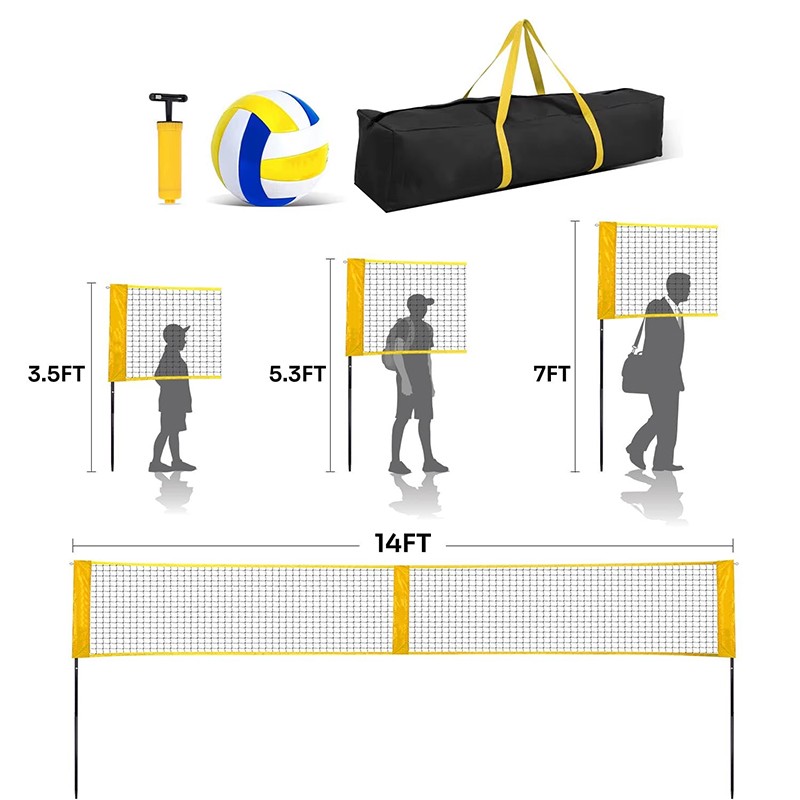 Böyüklər və Uşaqlar üçün Dörd Kvadrat Voleybol Tor Dəsti