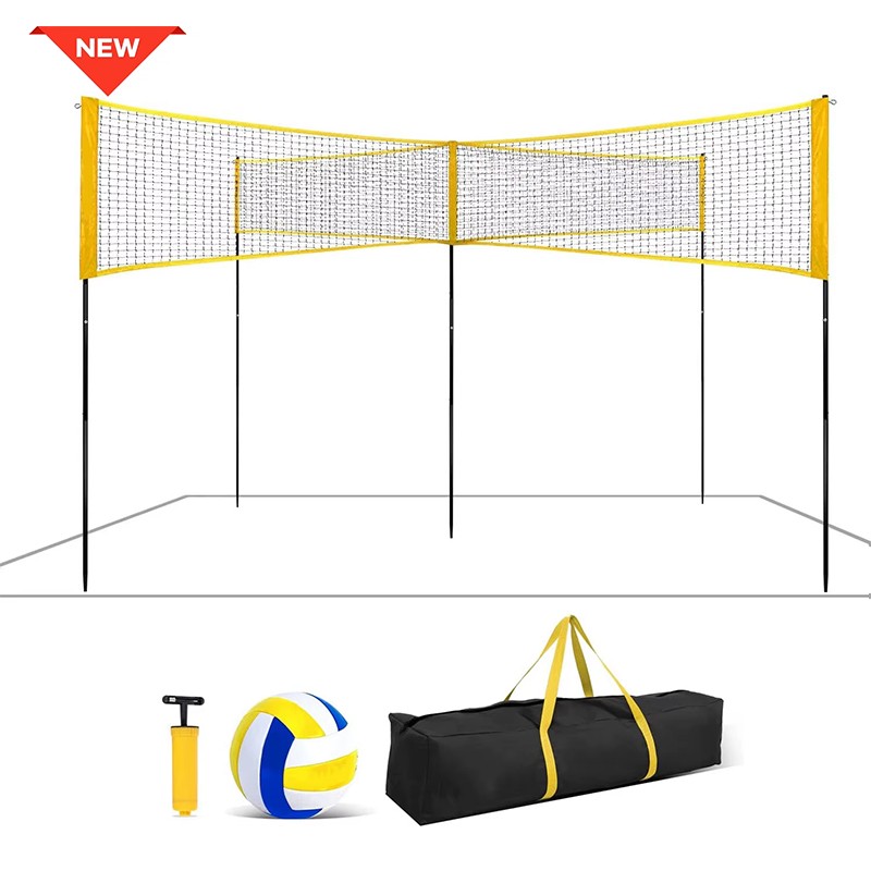 Böyüklər və Uşaqlar üçün Dörd Kvadrat Voleybol Tor Dəsti