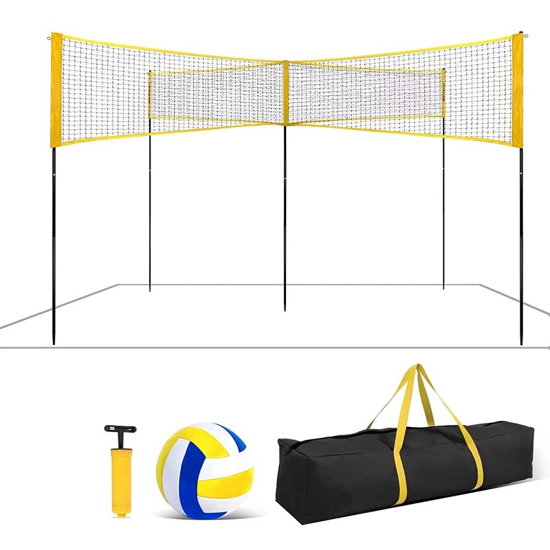 Böyüklər və Uşaqlar üçün Dörd Kvadrat Voleybol Tor Dəsti